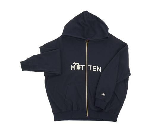 Classic 3 Zip Up Hoodie Navy