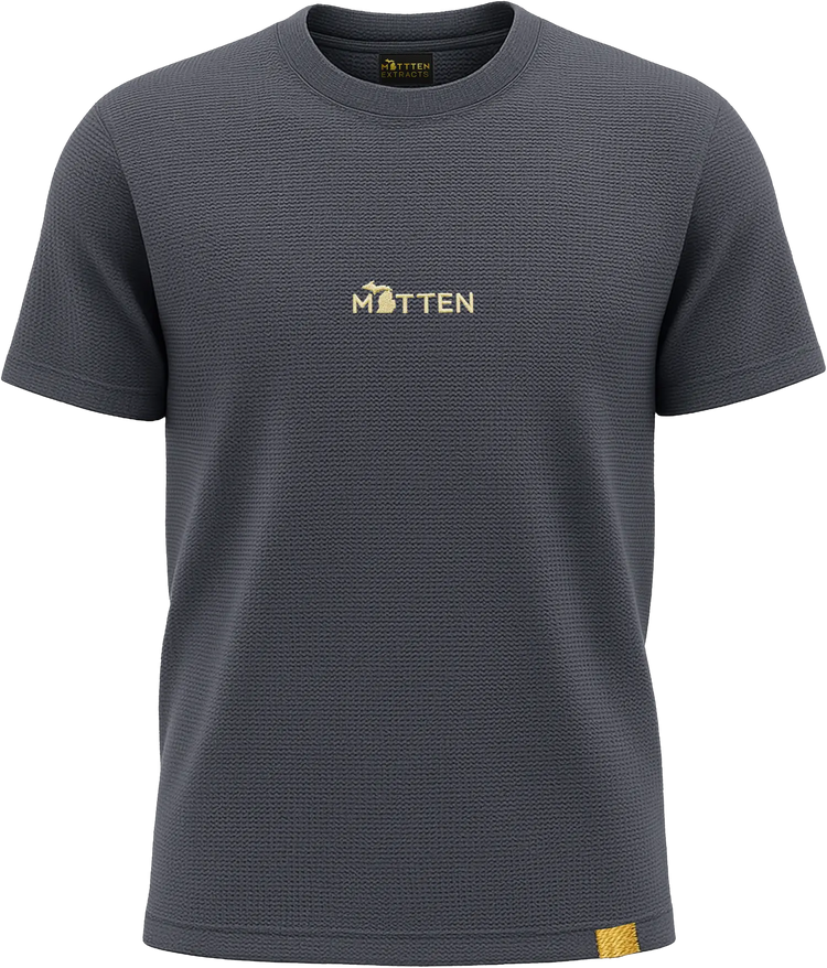 Classic 3 Waffle Tee Navy